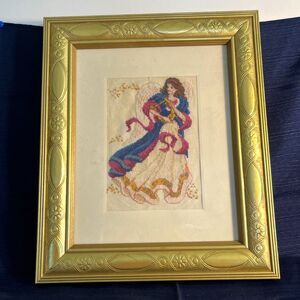 Vintage Dimensions "Angel of Harmony " Cross Stitch Matted and Framed Picture